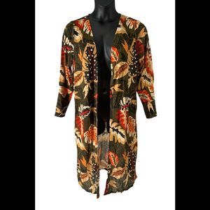 G.I.L.I. Printed Palm Duster Olive Palm - Regular